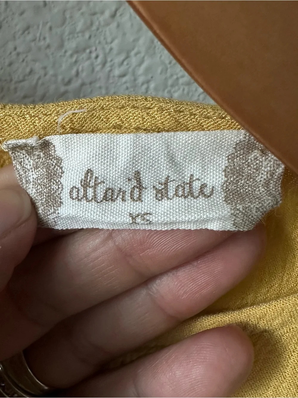 Altar'd State Yellow Tiered Peplum Crop Top - Picture 4 of 4